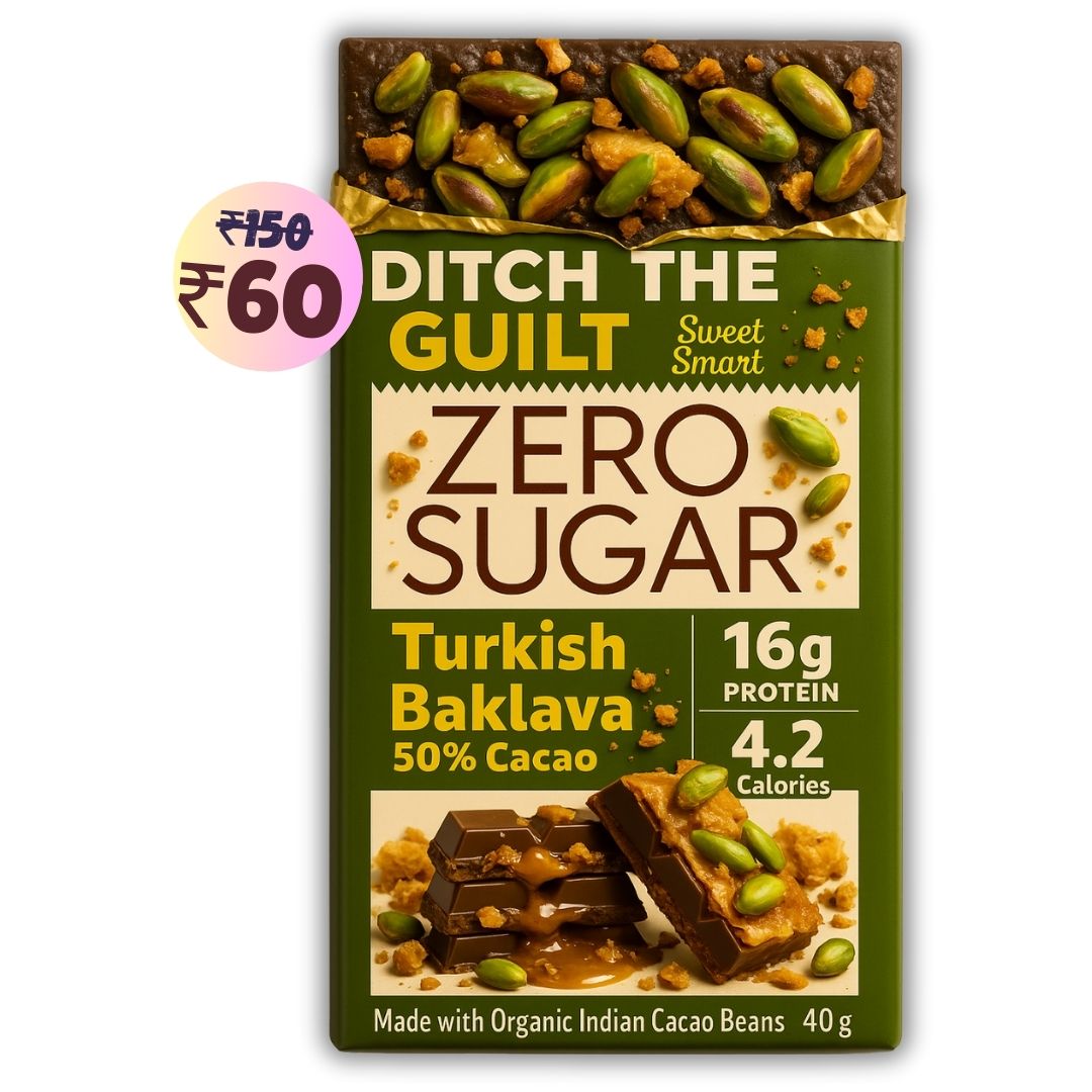 Turkish Baklava • 16g Protein •  Sugar Free Dark Chocolate • 40g bar
