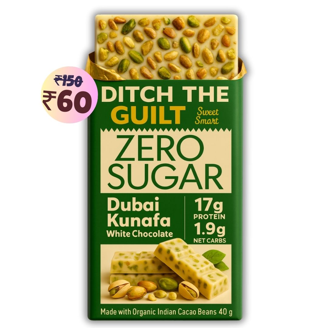 Dubai Kunafa Cheese Cake • 17g protein • Sugar Free Dark Chocolate • 40g bar