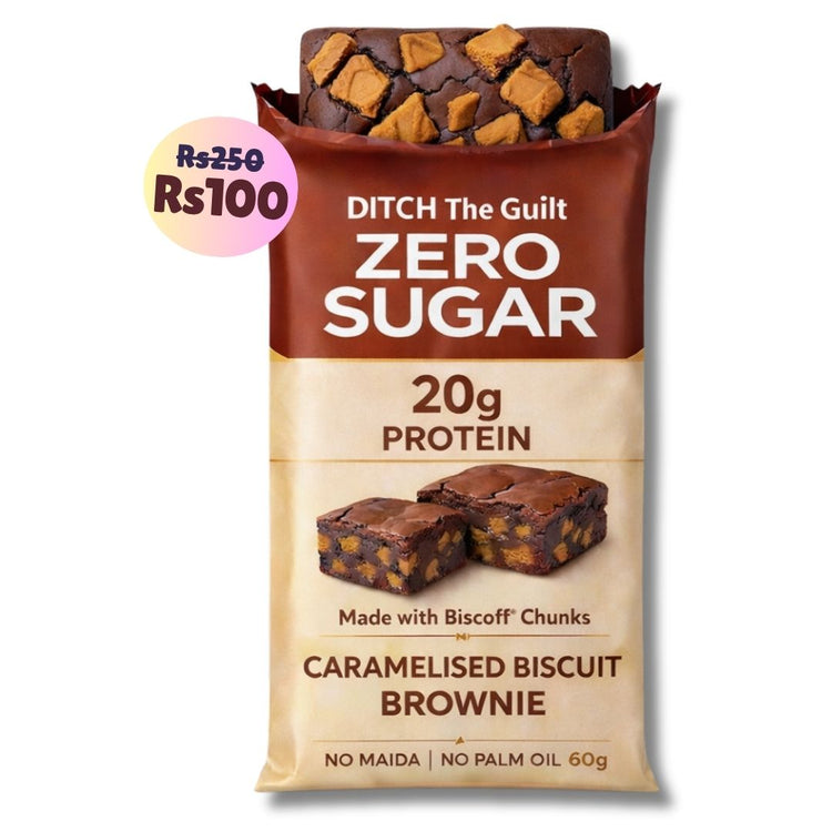 Caramelised Cookie • 20g Protein • Sugar Free High Protein Brownie • 60g