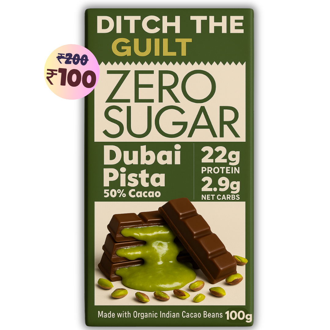 Dubai Pista Kunafa • 22g Protein • Center Filled Sugar Free Dark Chocolate • 100g bar