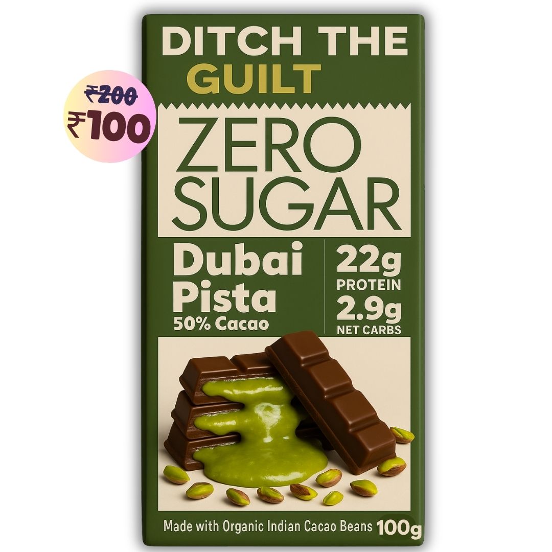 Dubai Pista Kunafa • 22g Protein • Center Filled Sugar Free Dark Chocolate • 100g bar