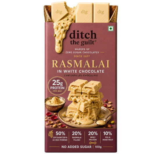 Rasmalai Cheesecake  • 25g Protein • Sugar Free White Chocolate Bar • 100g