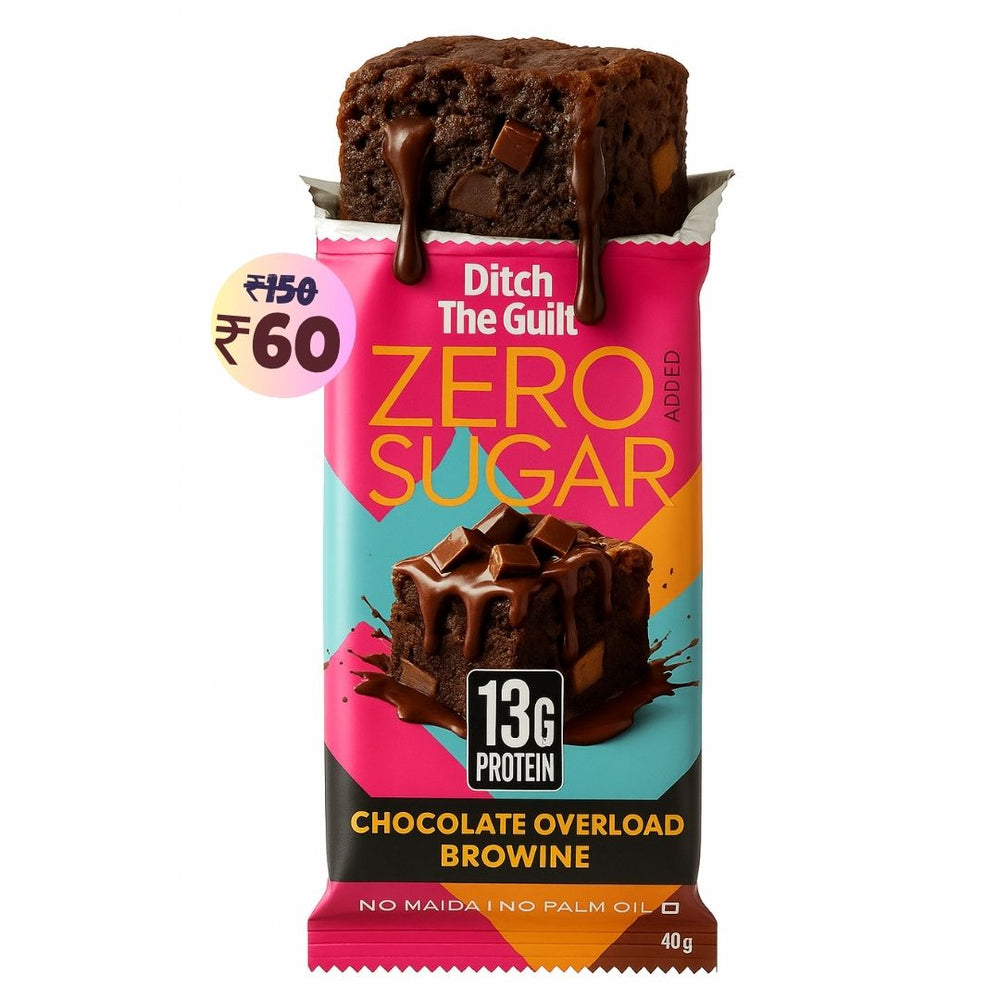 Chocolate Over Load Protein Brownie • 13g Protein • Sugar Free & High Protein • 40g