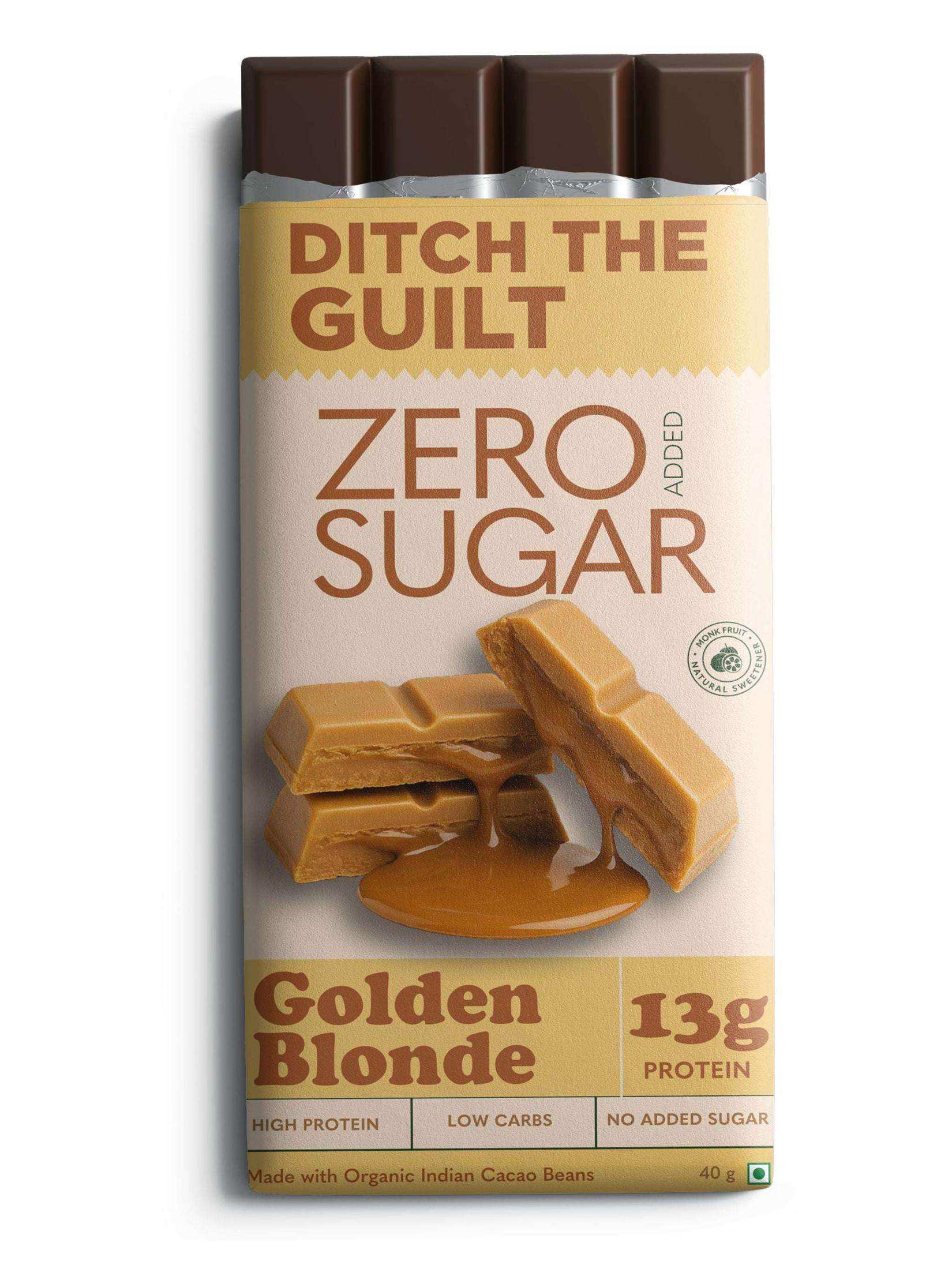 Golden Blondie - Sugar Free Protein Chocolate - Center Filled - High Protein  - 40g