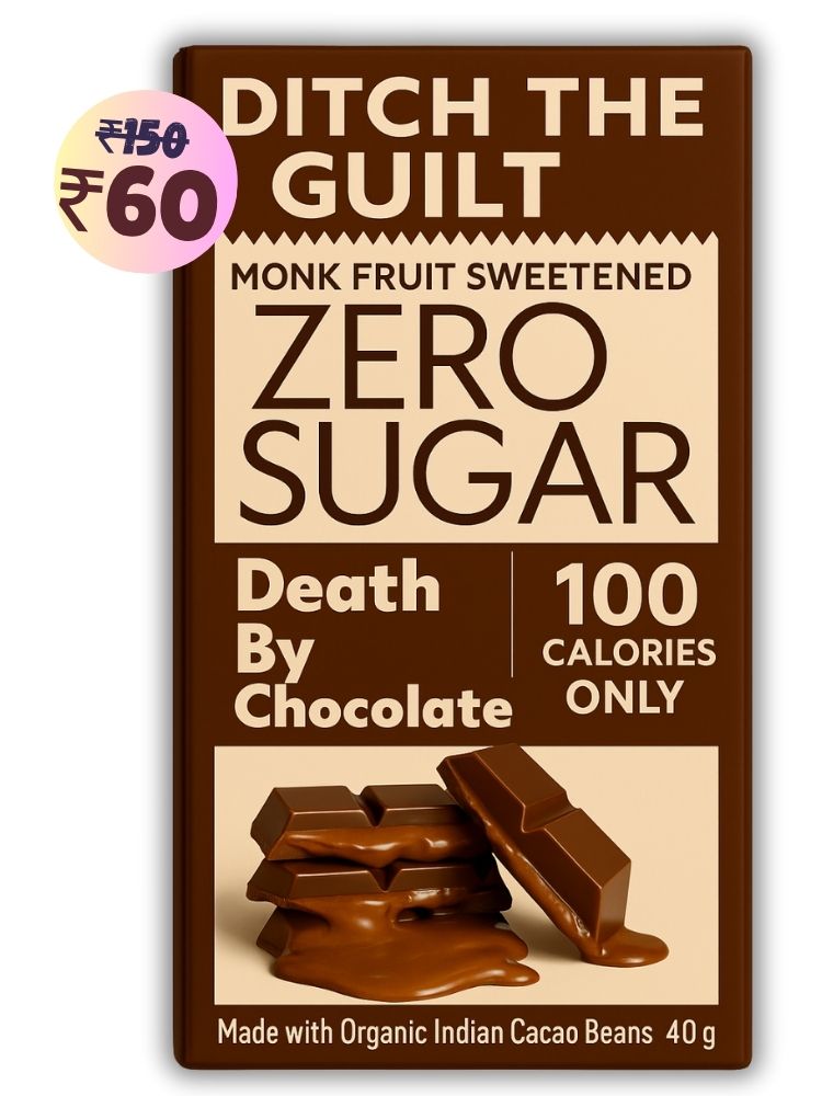 Death By Chocolate • 100 Calories •  Sugar Free Dark Chocolate • 40g