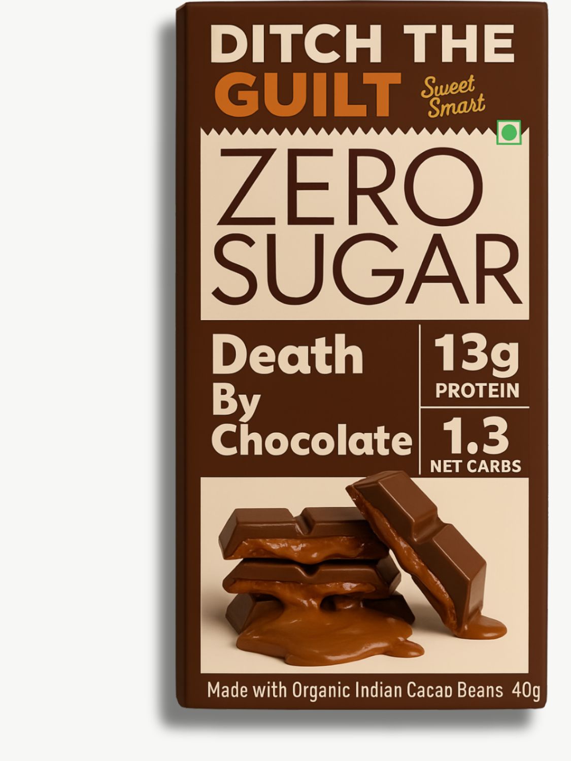Death By Chocolate •  13g Protein • Sugar Free Dark Chocolate • 40g