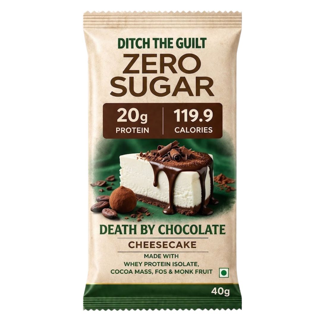 Death By Chocolate Protein Cheese Cake • 20g Protein • Sugar Free High Protein Cheesecake• 40g