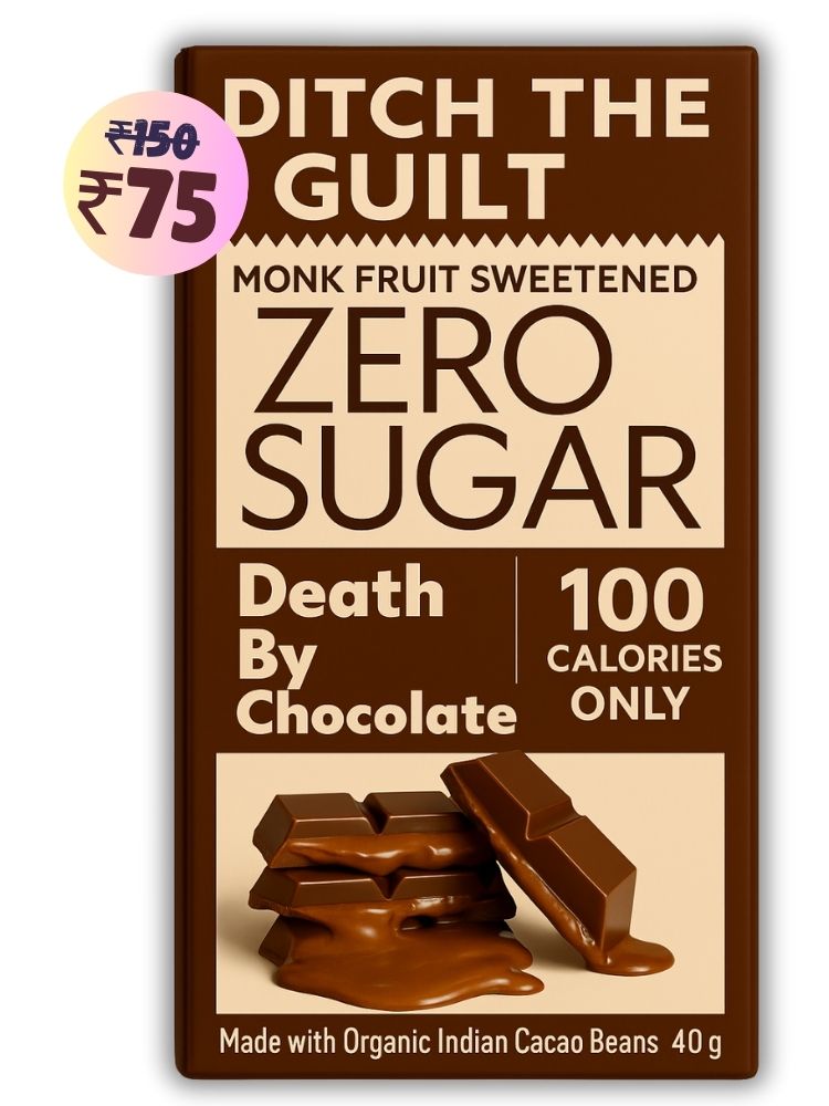 Death By Chocolate • 100 Calories •  Sugar Free Dark Chocolate • 40g