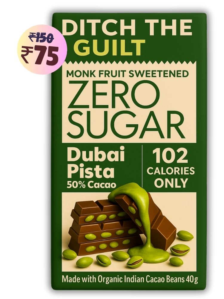 Dubai Pista Kunafa • 102 Calories •  Sugar Free Dark Chocolate • 40g
