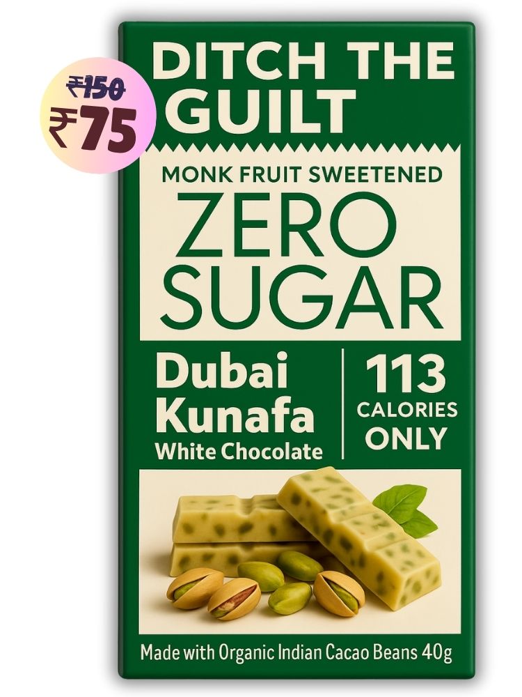 Dubai Kunafa Cheese Cake • 113 Calories • Sugar Free White Chocolate • 40g