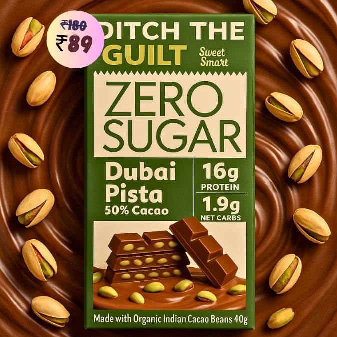 Dubai Pista • 16g Protein •  Sugar Free Dark Chocolate • 40g