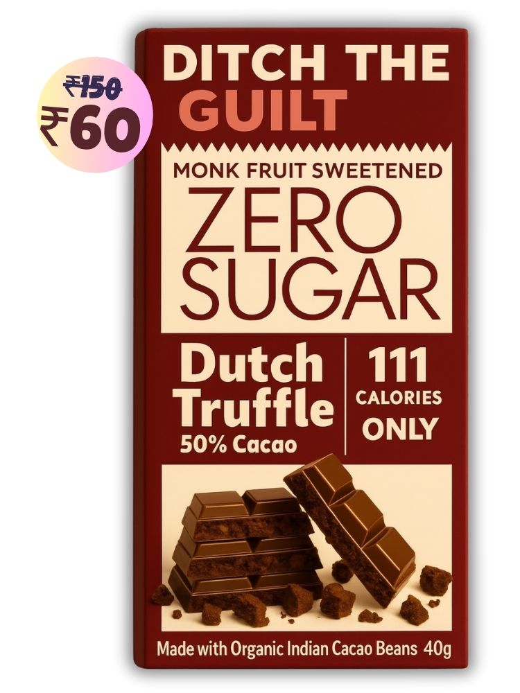Dutch Truffle • 111 Calories •  Sugar Free Dark Chocolate • 40g