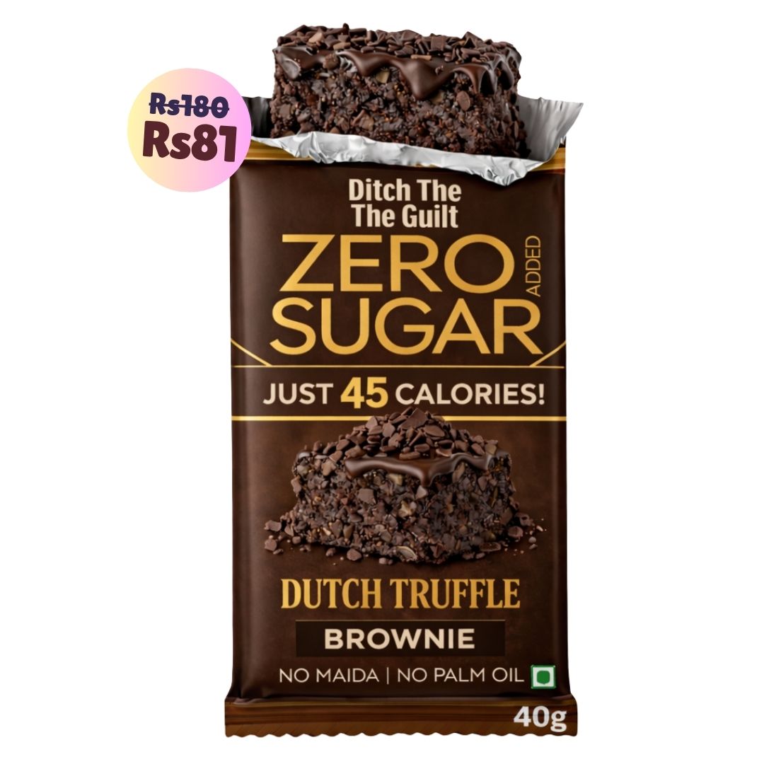 Dutch Truffle • 45 Calories • 20% Cacao • Low Calorie & Sugar Free Brownie • 40g