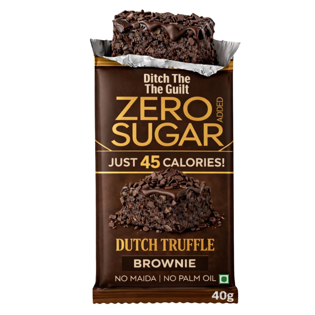 Dutch Truffle • 45 Calories • 20% Cacao • Low Calorie & Sugar Free Brownie • 40g