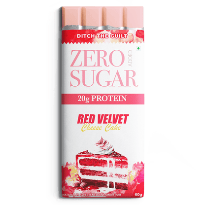 Red Velvet Cream Cheese Cake - White Chocolate - High Protein - Sugar Free - 60g