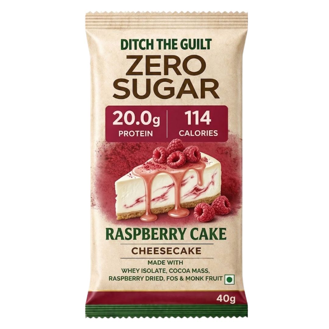 Raspberry Cheese Cake • 20g Protein • Sugar Free High Protein Cheesecake• 40g