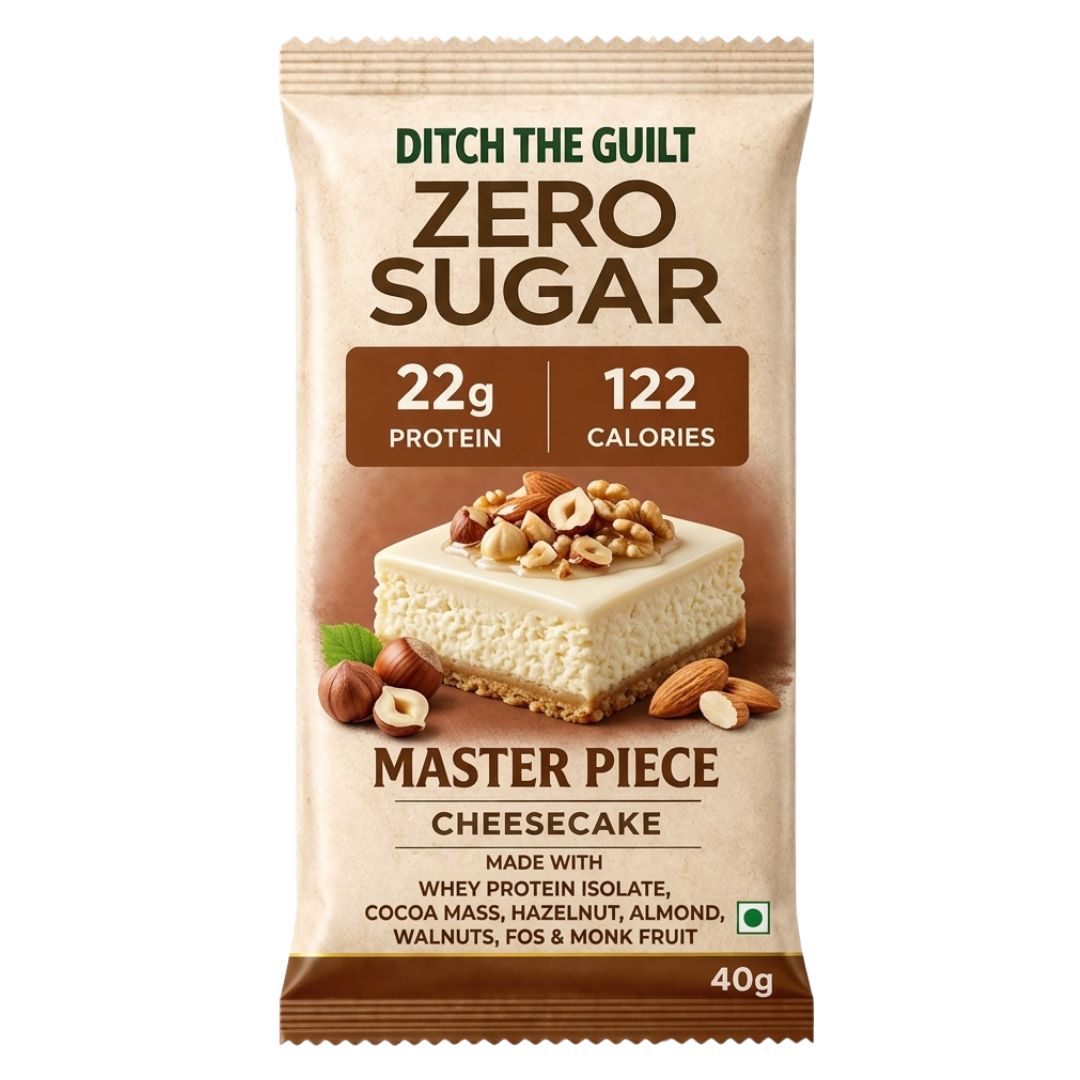 Master Piece Cheese Cake • 20g Protein • Sugar Free High Protein Cheesecake• 40g