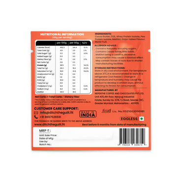 Gajar Halwa Protein Brownie - Sugar Free & High Protein - 60g