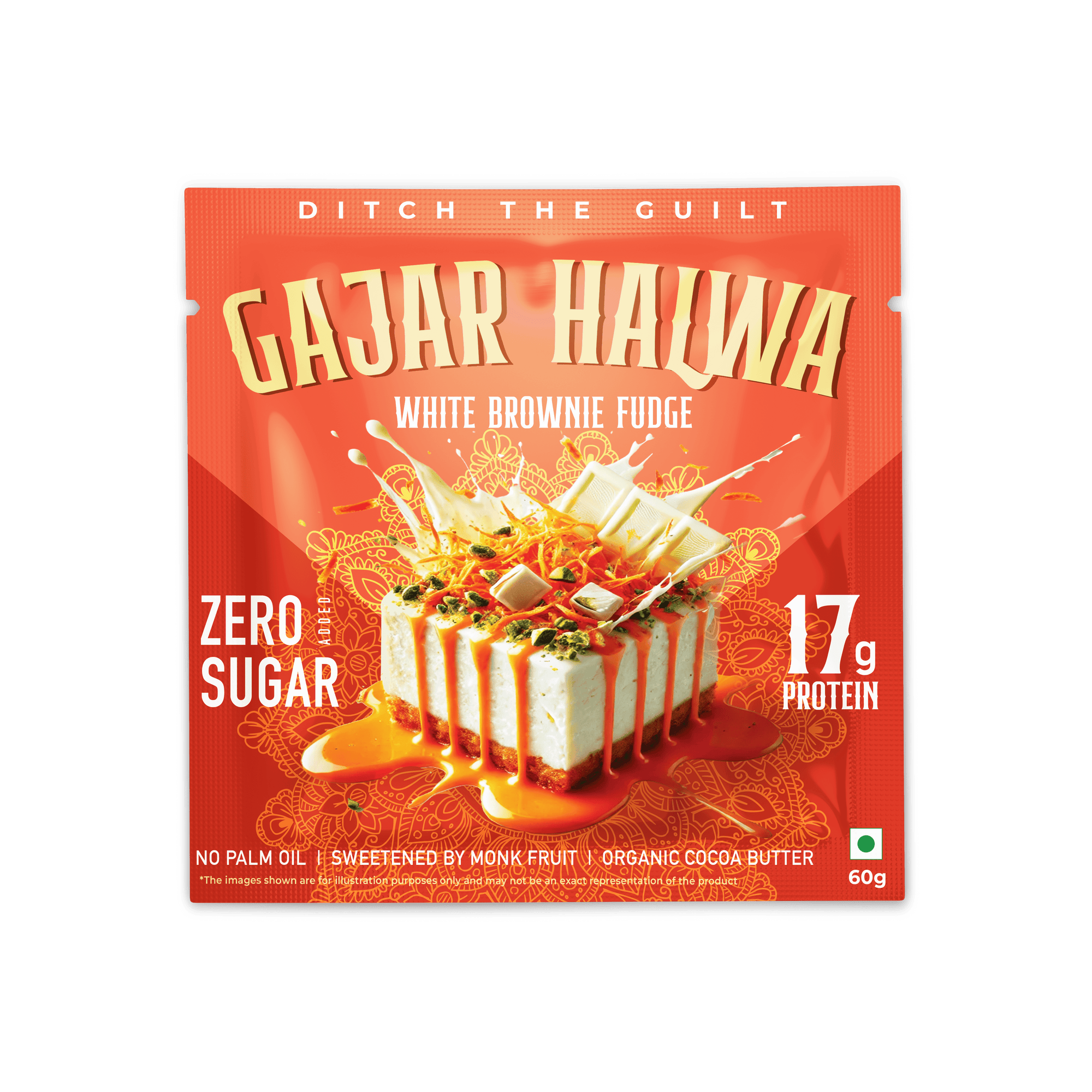 Gajar Halwa  - Protein Brownie - Sugar Free - TruNativ Protein - No Maida & No Palm Oil - 60g