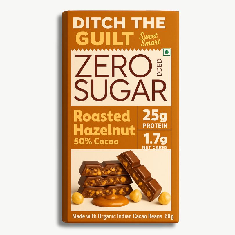 Mighty Hazelnut - Sugar Free Dark Protein Chocolate - High Protein - 60g