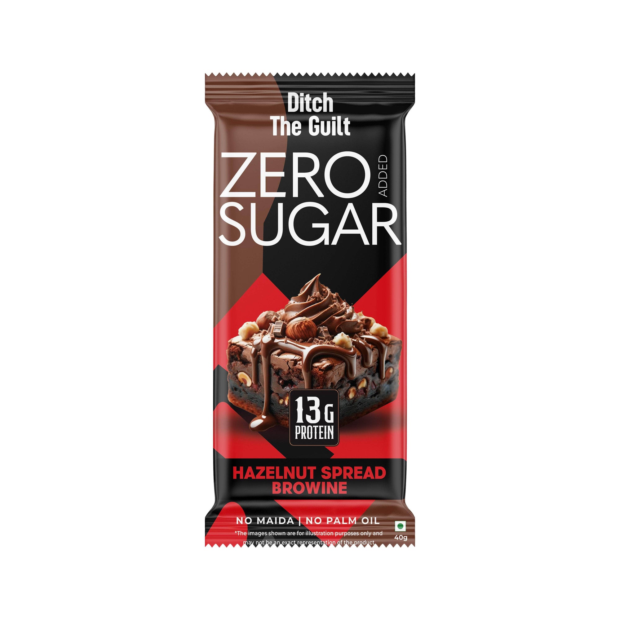 Hazelnut Spread  Protein Brownie - Sugar Free & High Protein, Low Net Carbs - 40g