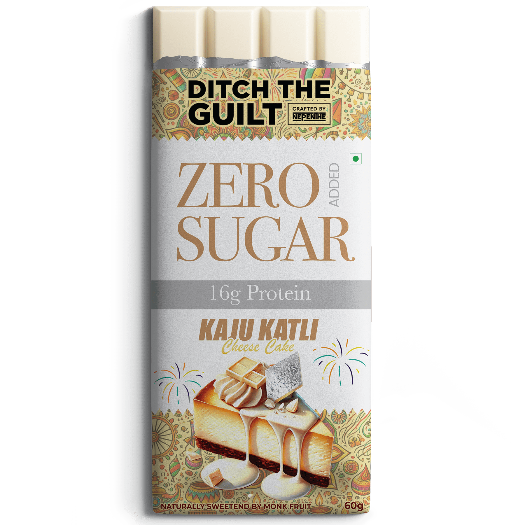 Kaju Katli  - White Chocolate - TruNativ Whey Protein - Sugar Free - 60g