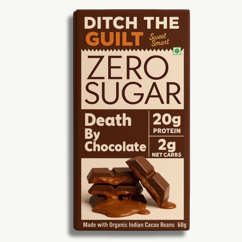 Death By Chocolate - 20g Protein - 2g Net Carbs - 1g natural Sugar - 60g