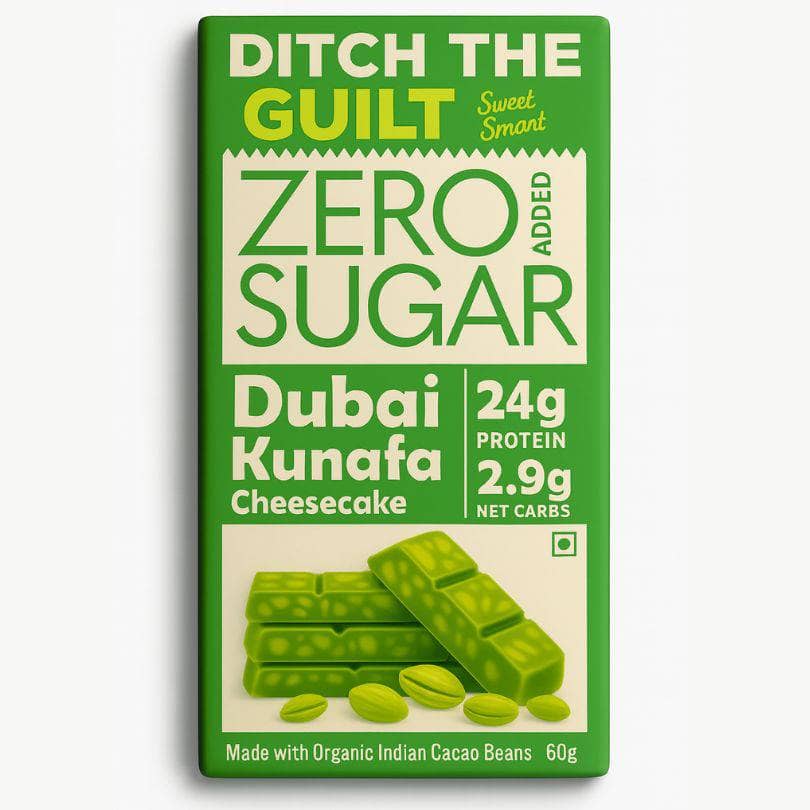 Dubai Kunafa Cheese Cake - 24g Protein - 2.9g Net Carbs - 1g natural Sugar - 60g