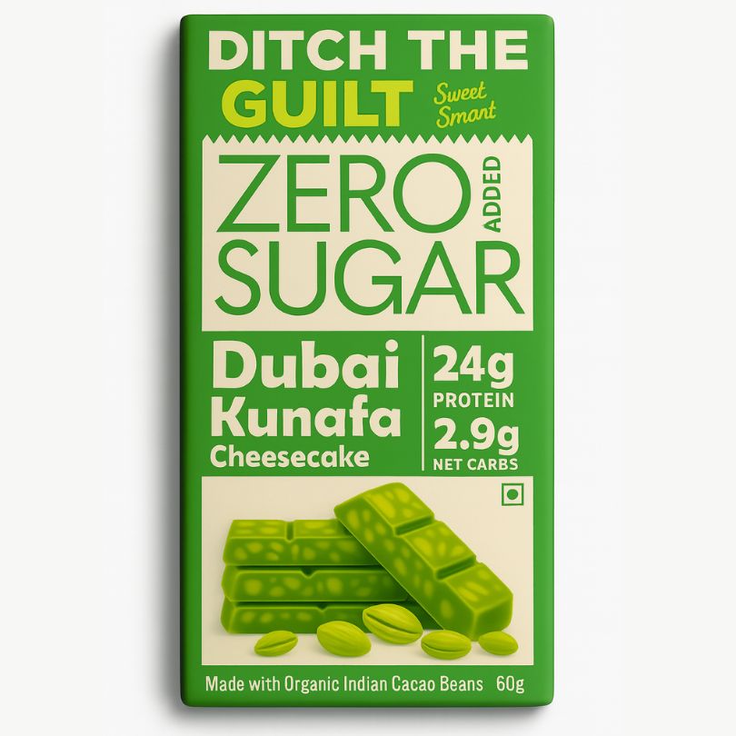 Dubai Kunafa Cheese Cake - 24g Protein - 2.9g Net Carbs - 1g natural Sugar - 60g