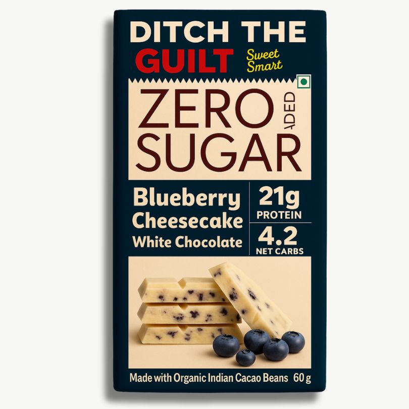 Blueberry Cheese Cake  - Sugar Free Protein Chocolate  - High Protein  - 60g