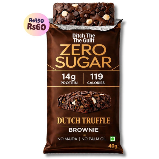 Dutch Truffle • 14g Protein • Sugar Free High Protein Brownies • 40g