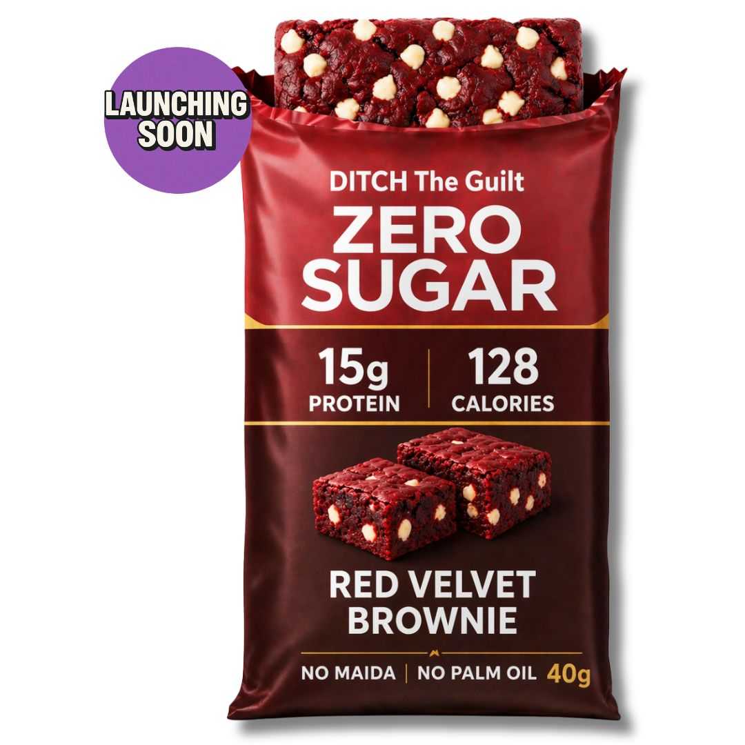 Red Velvet Protein Brownie • 15g Protein • Sugar Free High Protein Brownie • 40g