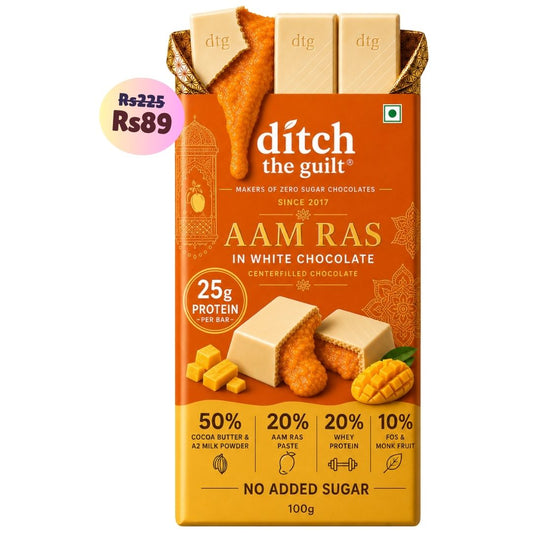 Aam Ras • 25g Protein • Sugar Free Center-Filled Chocolate Bar • 100g