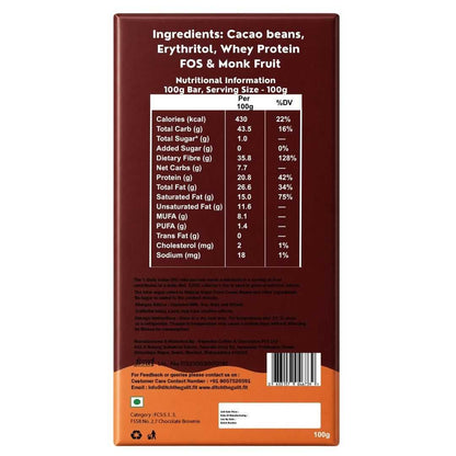 Death By Chocolate • 20g Protein • Sugar Free Center-Filled Chocolate Bar • 100g