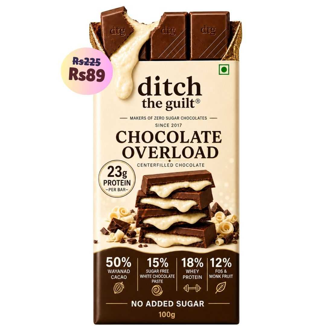 Chocolate Overload • 23g protein • Sugar Free Center-Filled Chocolate Bar • 100g