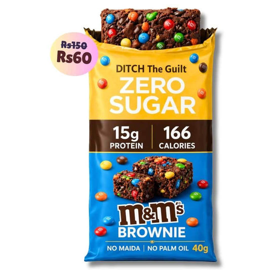 M&M Protein Brownie • 15g Protein • Sugar Free High Protein Brownie • 40g