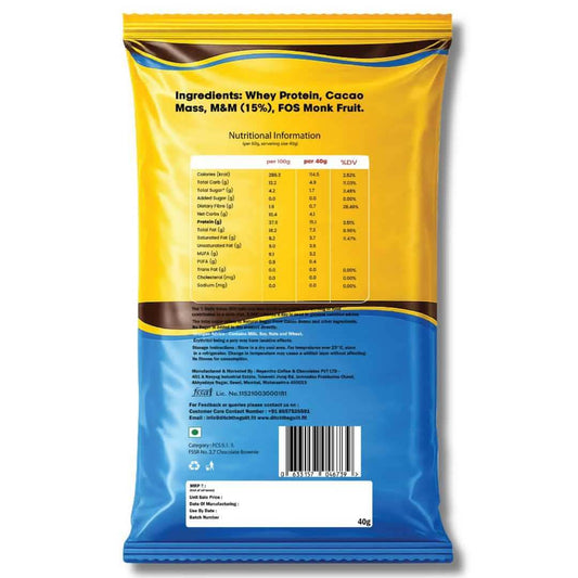 M&M Protein Brownie • 15g Protein • Sugar Free High Protein Brownie • 40g