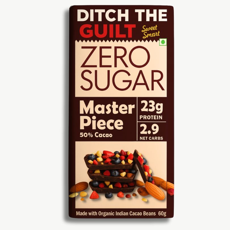 Master Piece  - Sugar Free Protein Chocolate  - High Protein  - 60g