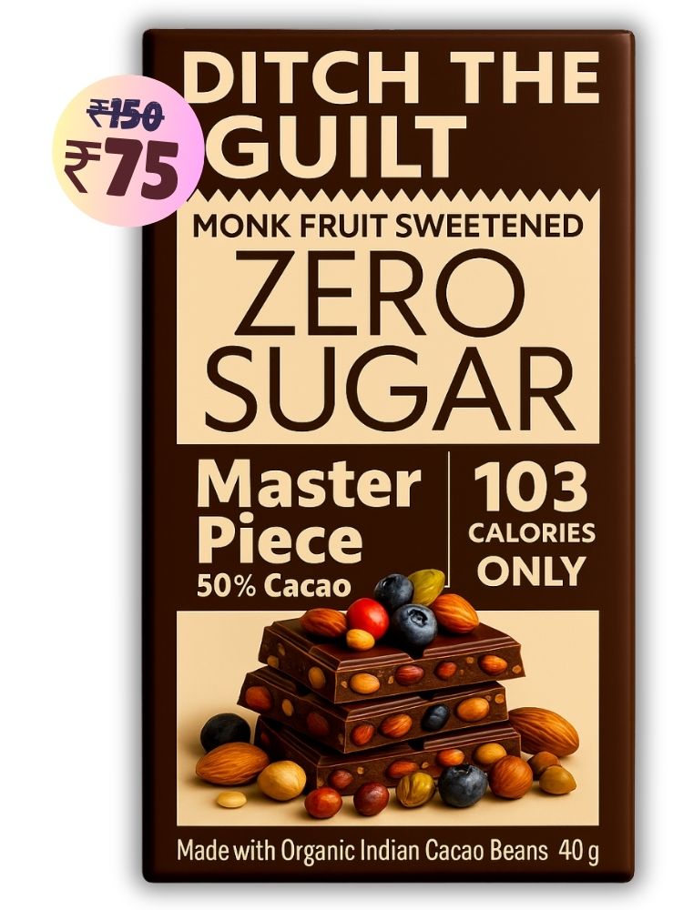 Master Piece • 103 Calories •  Sugar Free Dark Chocolate • 40g
