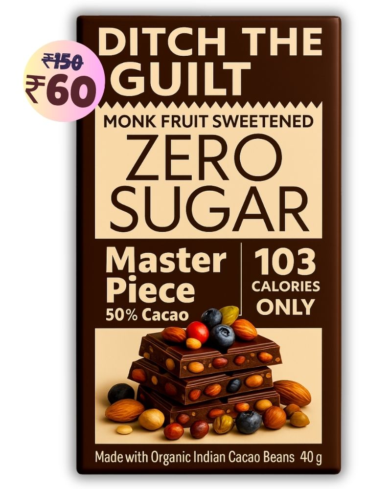 Master Piece • 103 Calories •  Sugar Free Dark Chocolate • 40g