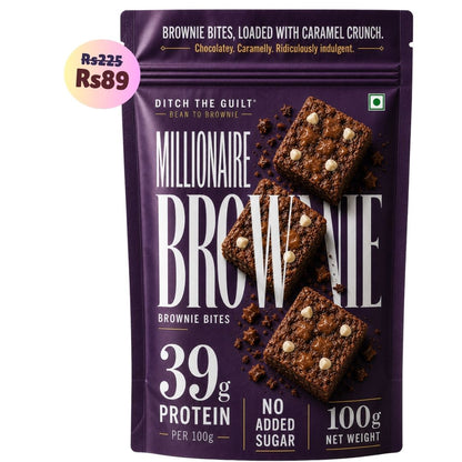 Millionaire • 39g Protein • Sugar Free High Protein Brownie • 100g