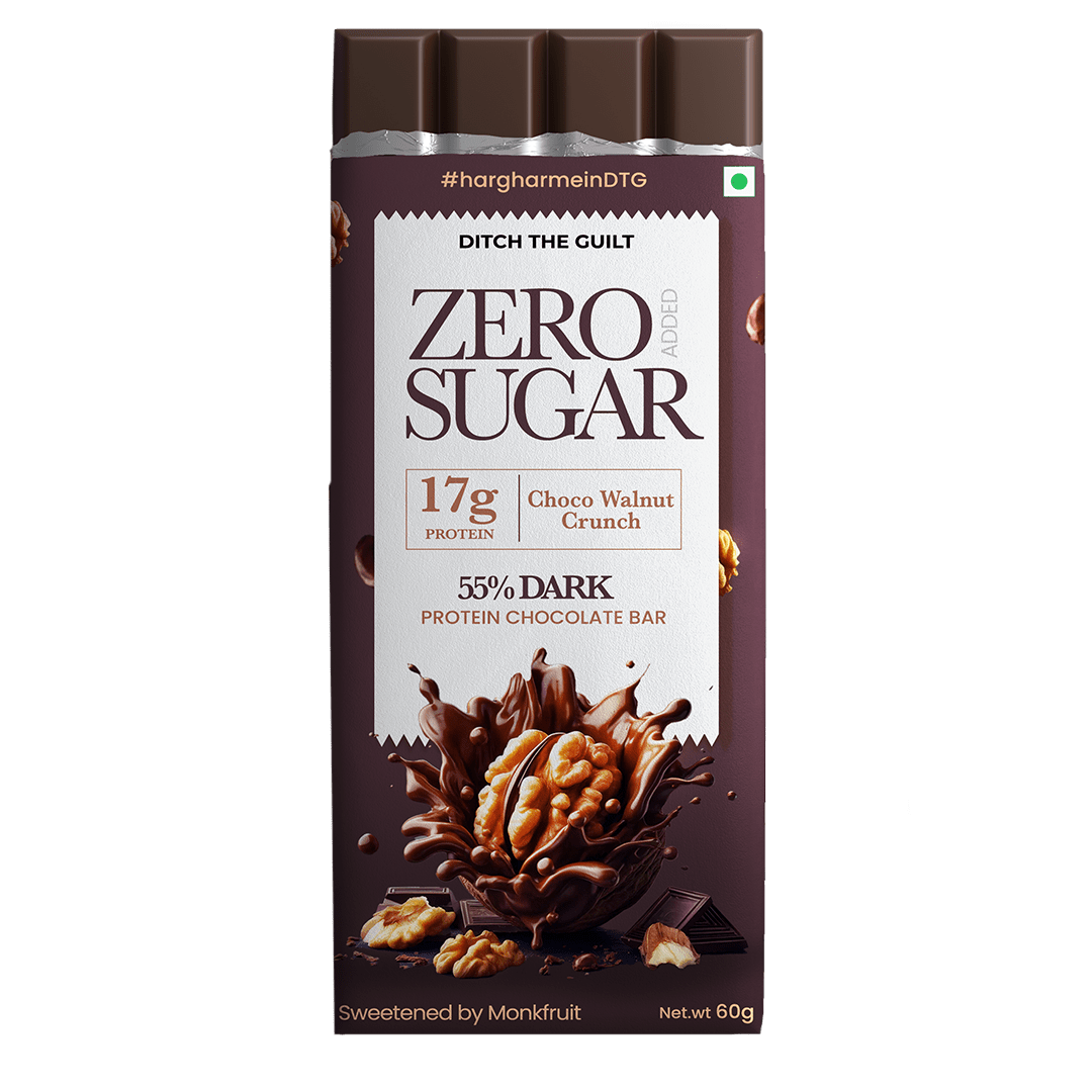 Choco Walnut Crunch - Dark Protein Chocolate - High Protein - Sugar Free - 60g