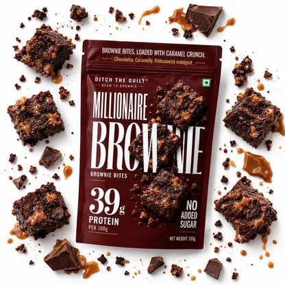 Millionaire • 39g Protein • Sugar Free High Protein Brownie • 100g