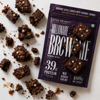 Millionaire • 39g Protein • Sugar Free High Protein Brownie • 100g