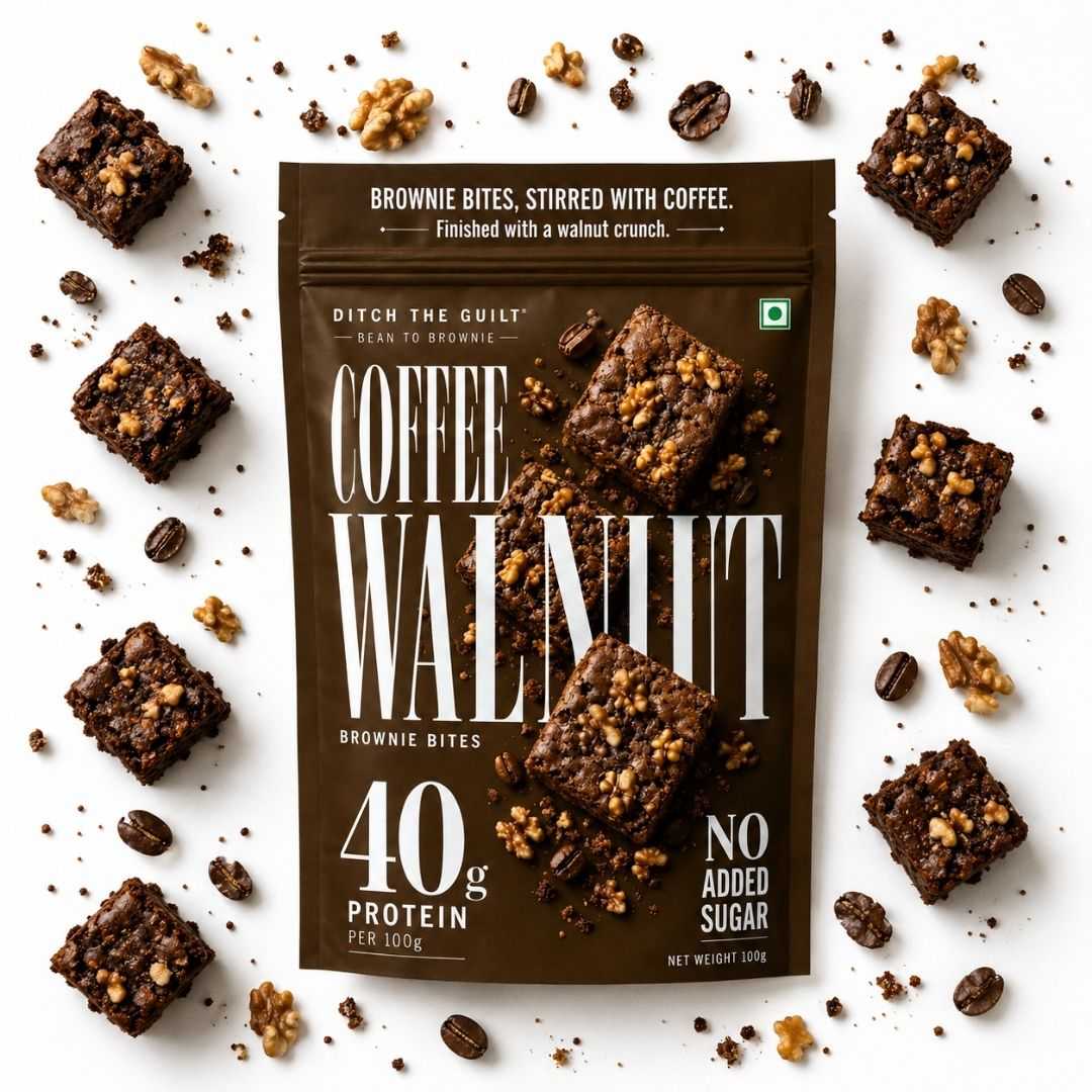 Coffee Walnut • 40g Protein • Sugar Free High Protein Brownie • 100g
