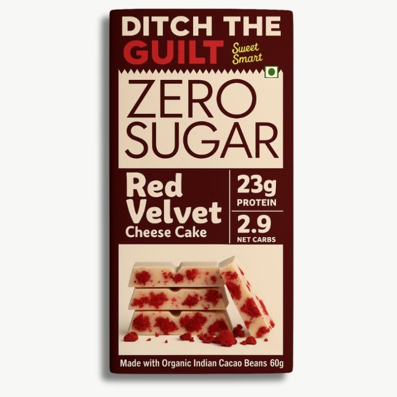 Red Velvet Cream Cheese Cake  - 23g Protein - 2.9g Net Carbs - 1g Natural Sugar - 60g