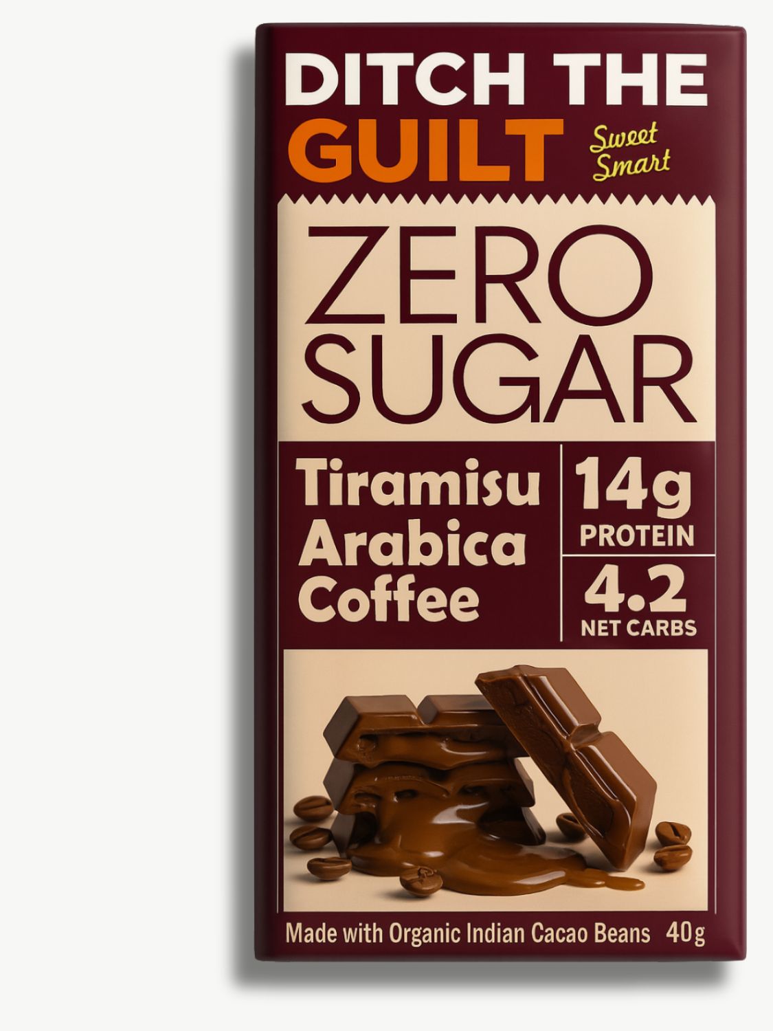 Tiramisu Coffee • 14g Protein • Sugar Free Dark Chocolate • 40g