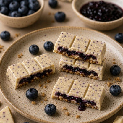 Blueberry Cheesecake • 23g Protein • Sugar Free White Chocolate Bar • 100g