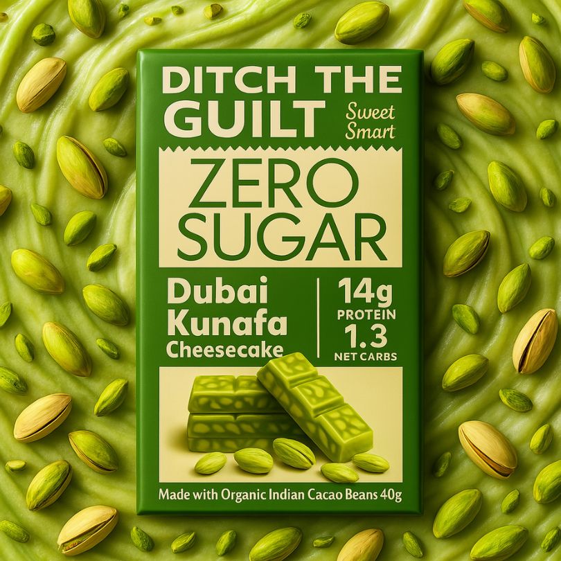 Dubai Kunafa Cheese Cake - 14g Protein - 1g Natural Sugar - 1.3g Carbs - 40g