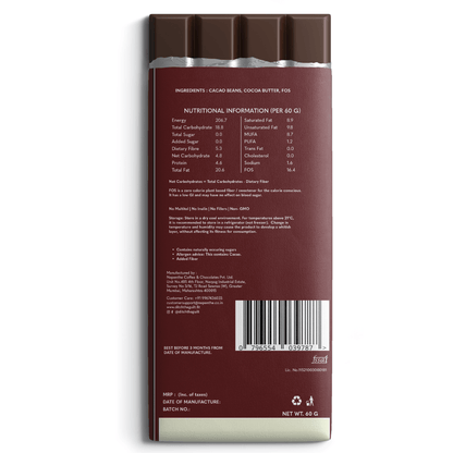 All About Cacao - Dark Chocolate - Sugar Free - - 60g